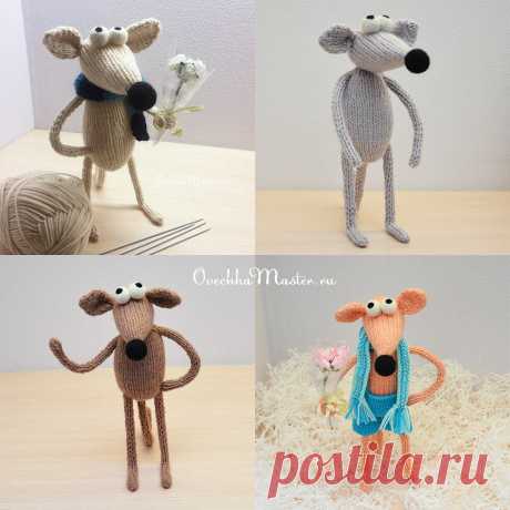 Вязаная крыса (интерьерная игрушка с проволочным каркасом). Пошаговое описание | Рукоделие от OvechkaMaster.ru | Яндекс Дзен