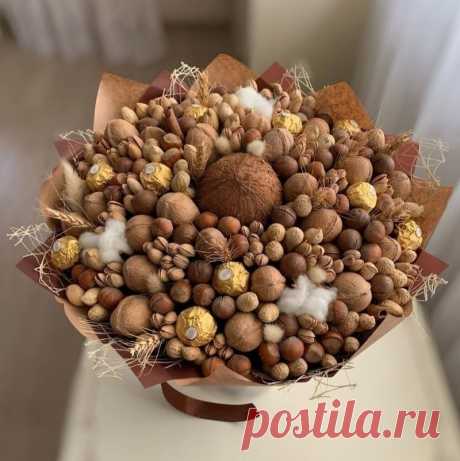 Букеты из орехов (79 фото) - пошаговые инструкции создания букетов для мужчин и женщин