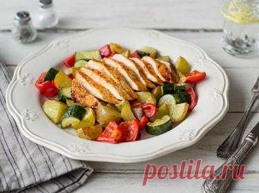 Provenzalisches Hähnchen auf Grillgemüse