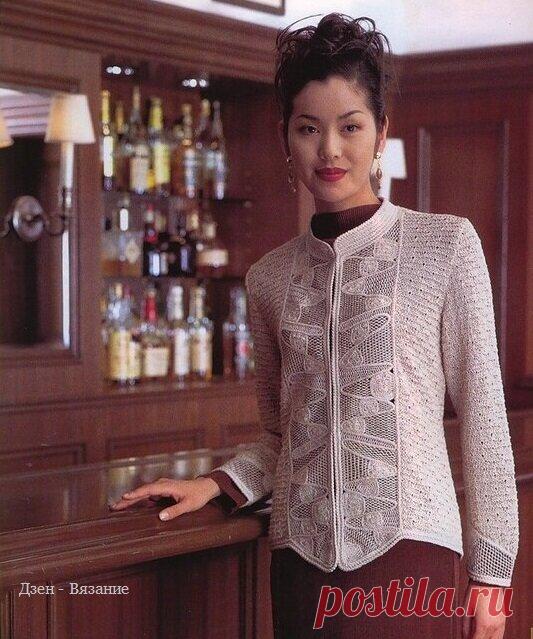 Женские модели жакетов спицами со схемами | Вязание | Яндекс Дзен