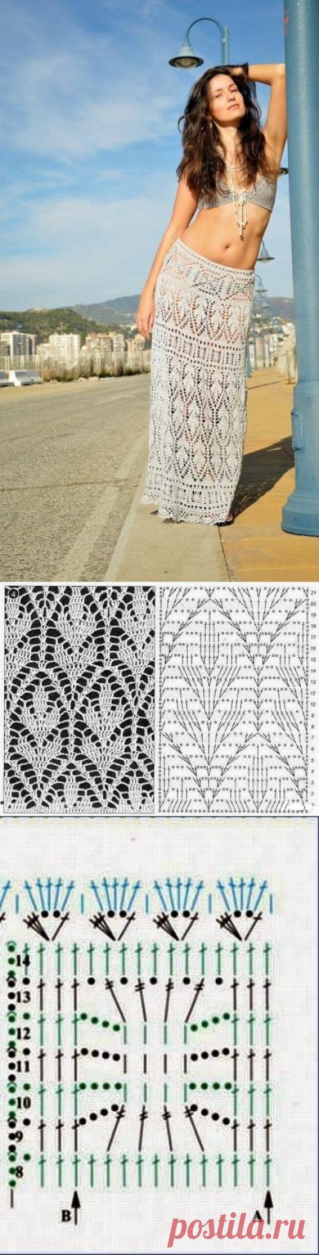 Юбочка с растительным узором