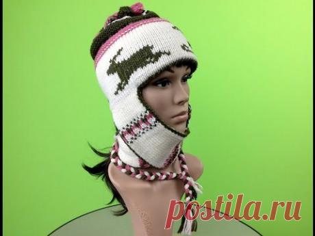 Яркие вязаные шапки для активного зимнего отдыха