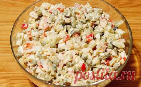 Салат «сытный» из доступных продуктов/не хуже оливье-можно подать на праздничный стол — Домашний уют
