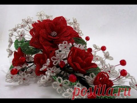 Как сплести РОЗУ из бисера. Мастер класс. - YouTube