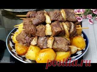 Шашлык Кебаб в казане! Потрясающее Блюда на обед или на ужин! Мясо - 860 гркурдючный жир  - 120 грсоль - 1 ч.ложка перец по вкусу зира - 1 ч.ложка кориандр  - 0.5  ч.ложка куркума  - 1/3 ч ложки масло растительное  - 2 ст. ложки лук репчатый  - 1 штмасло растительное  - 100 млкартофель около  - 1 кгсоль по вкусу приправа к картофелю  - 1 ч.ложка...
