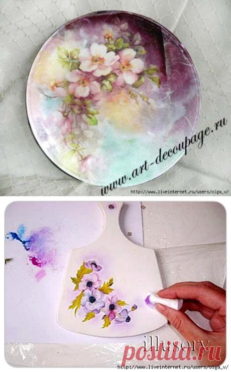 Растушевка в декупаже. https://www.decoupage-k.com.