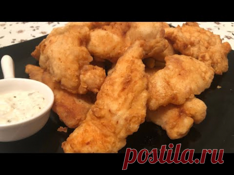 KFC НАГГЕТСЫ 😍 я нашла легкий способ приготовления !Стрипсы  в домашних условиях .