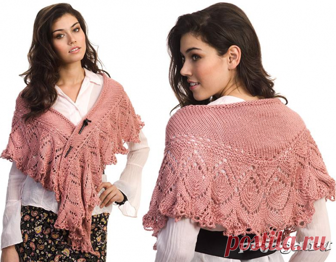 Шаль с ажурной каймой.