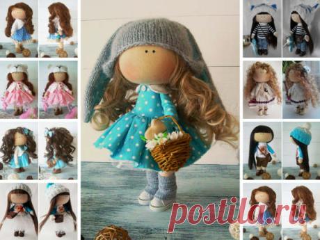 Fabric doll Cloth doll Muñecas Baby doll Interior doll Textile doll Tilda doll Blue doll Soft dollNursery doll Collectable doll by Olga Gn Fabric doll Cloth doll Muñecas Baby doll Interior doll Textile doll Tilda doll Blue doll Soft dollNursery doll Collectable doll by Olga Gn __________________________________________________________________________________________   Hello, dear visitors!  This is handmade soft doll created by Master Olga Gn (Ulyanovsk, Russia). Doll is 3...