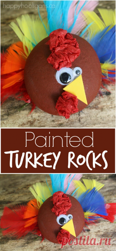 Painted Rock Turkeys for Thanksgiving - Happy Hooligans