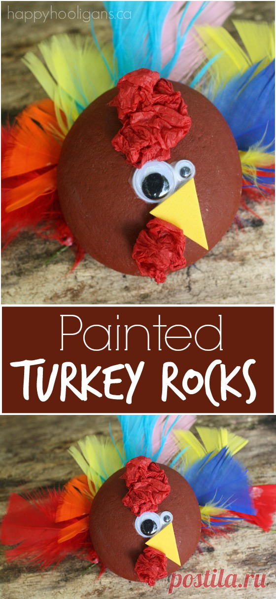 Painted Rock Turkeys for Thanksgiving - Happy Hooligans