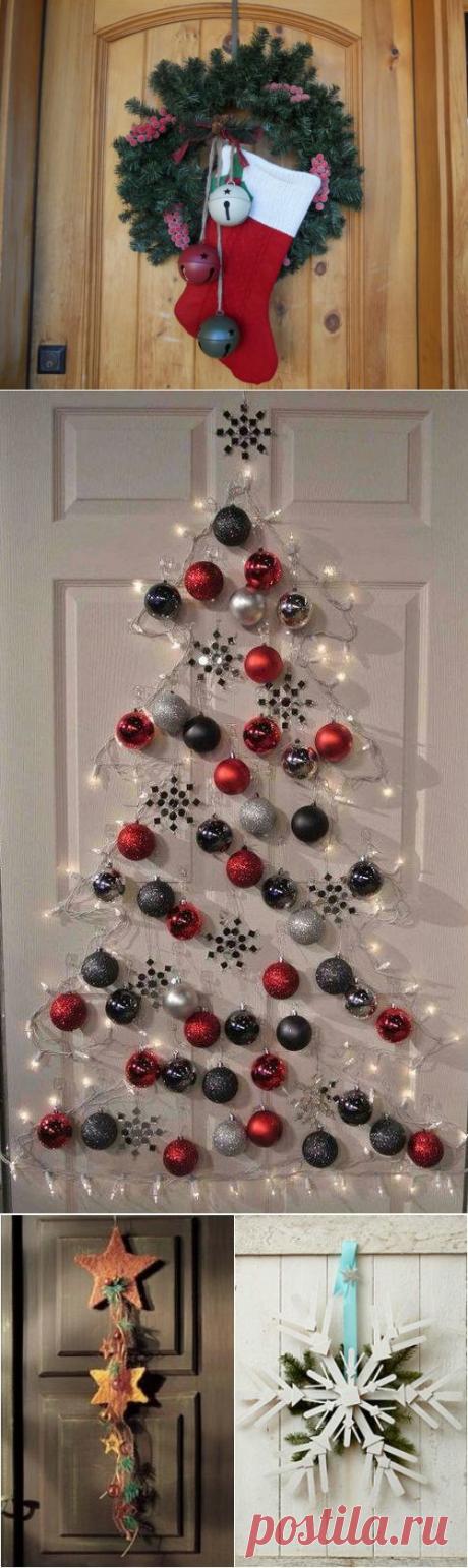 Новогоднее украшение входной двери (17 фото) | Дом Мечты