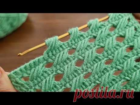 very nice tunisian knitting pattern / çok güzel bir tunus örgü modeli örme