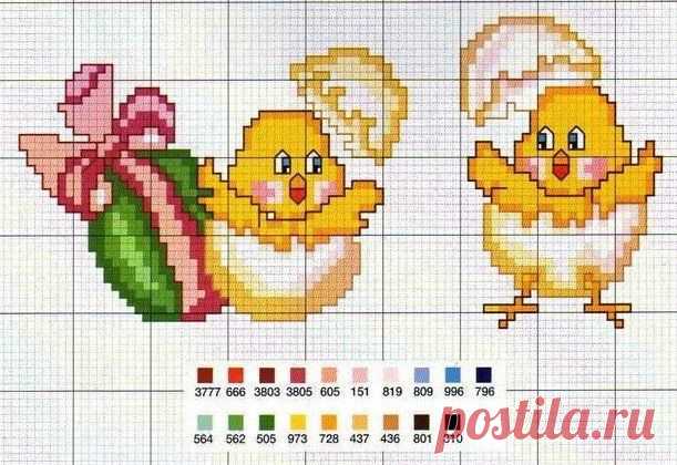 Схемы вышивки для пасхальных яиц - Handmade-Paradise