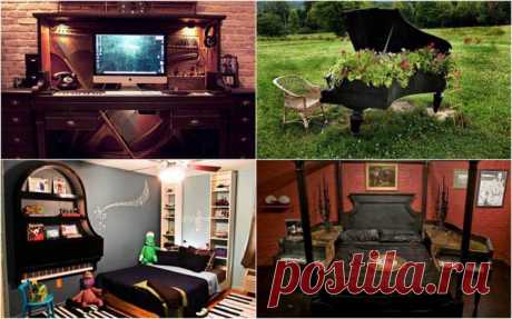 11 идей использования старого нерабочего фортепиано