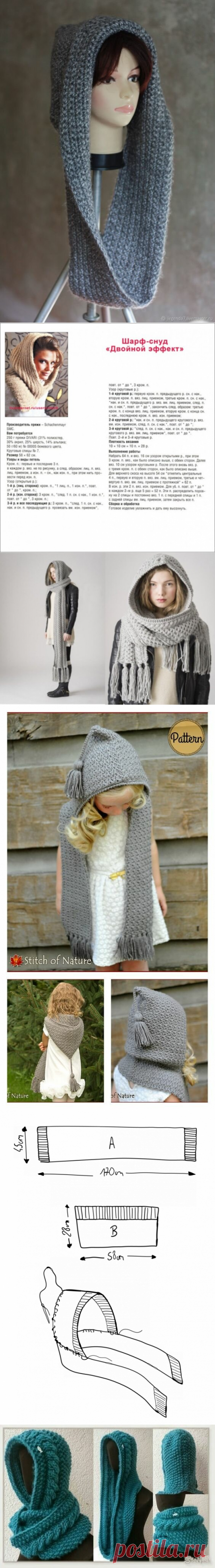 18 необыкновенных вязаных шарфов-капюшонов | Только handmade | Яндекс Дзен