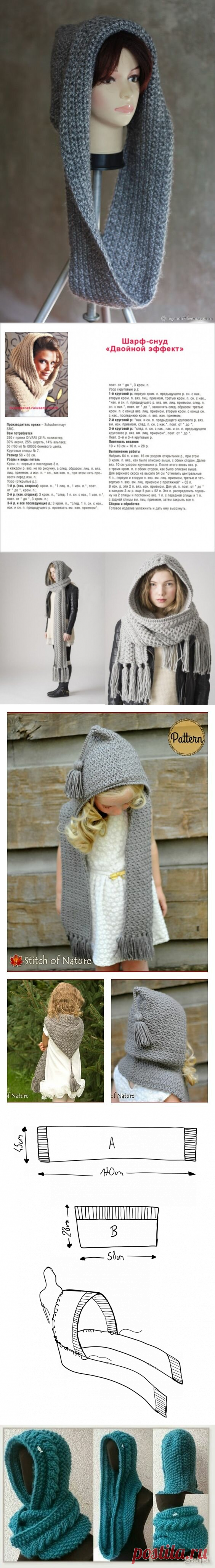 18 необыкновенных вязаных шарфов-капюшонов | Только handmade | Яндекс Дзен