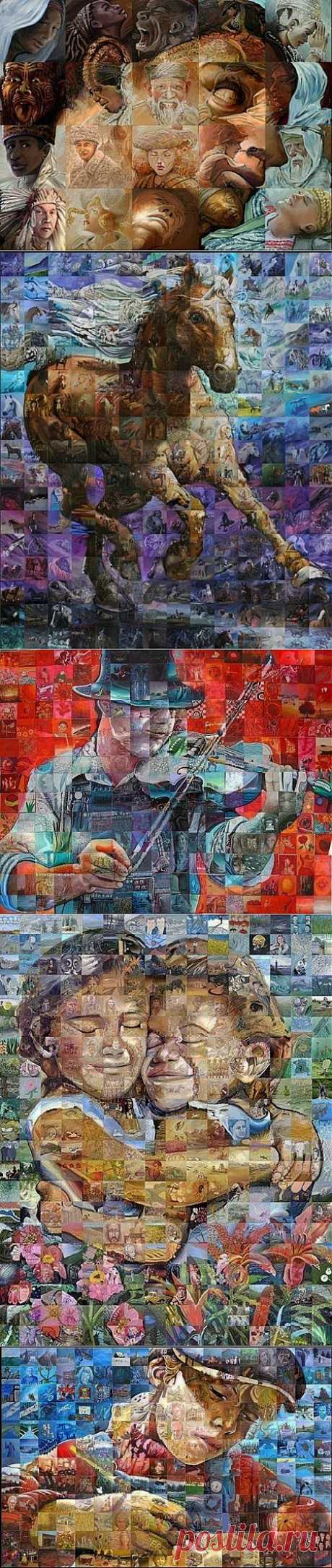 Льюис Лаво – художник, который творит поистине фантастические вещи. Одна его работа состоит сразу из десятков произведений искусства.