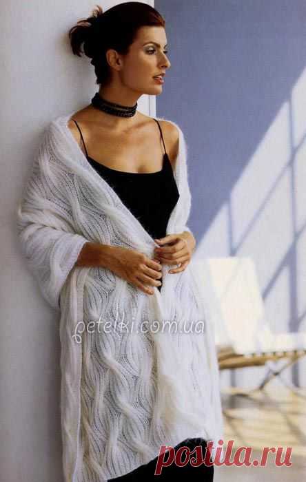 Нежный мохеровый палантин. Схема