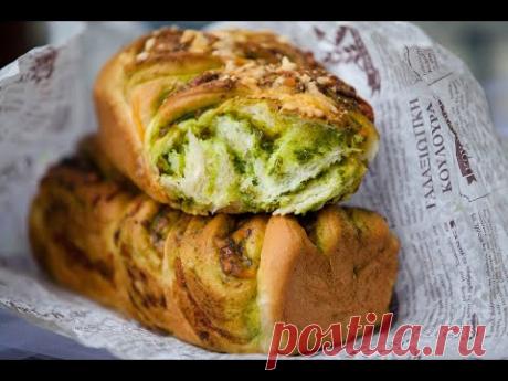 Мягчайший хлеб с сыром и песто