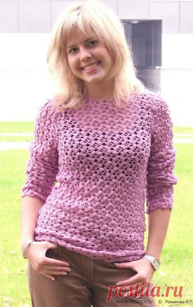 Ажурный пуловер