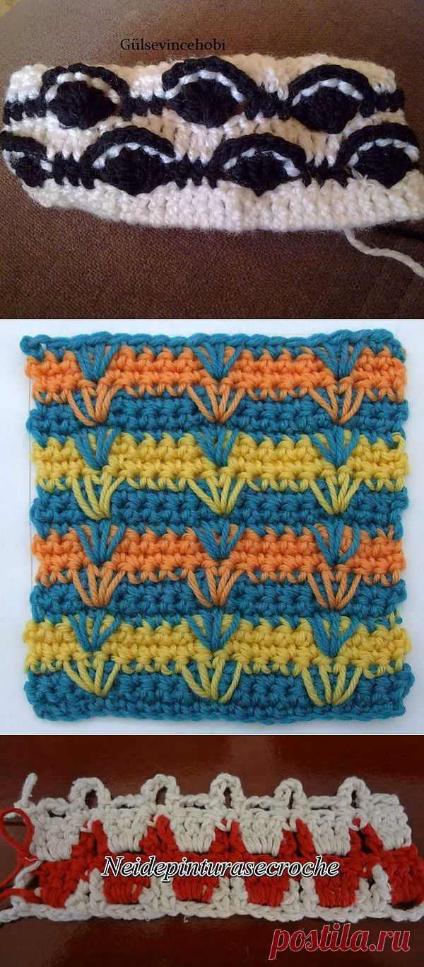 Цветные узоры крючком1 | Записи в рубрике Цветные узоры крючком1 | Различное рукоделие