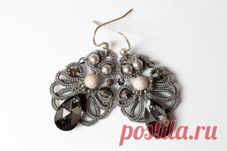 Tatting, frywolitki, occhi: Tatted earings