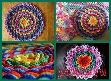 ​Вязание крючком в технике "Цветение"