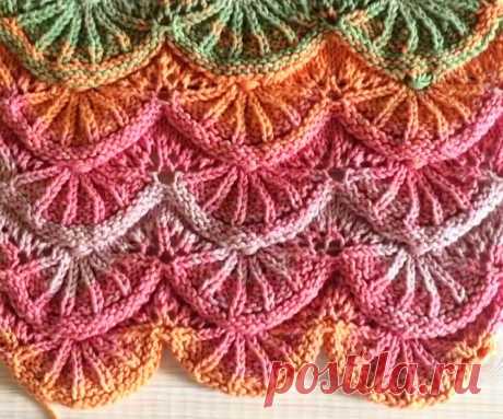 «Ах, эти волны, волны...» — 7 волнистых ажурных узоров спицами | Paradosik_Handmade | Яндекс Дзен