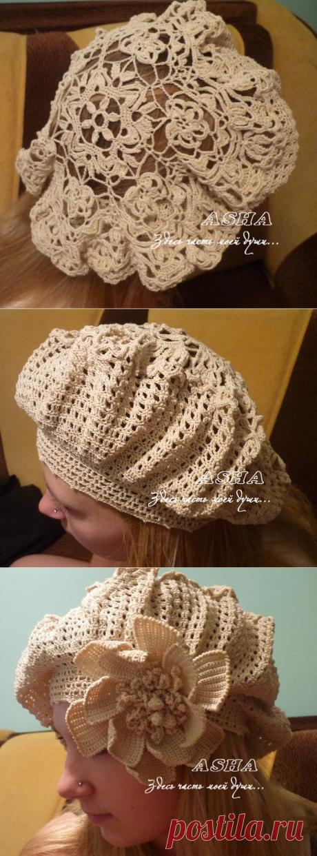 ASHA. Летний берет из хлопка.