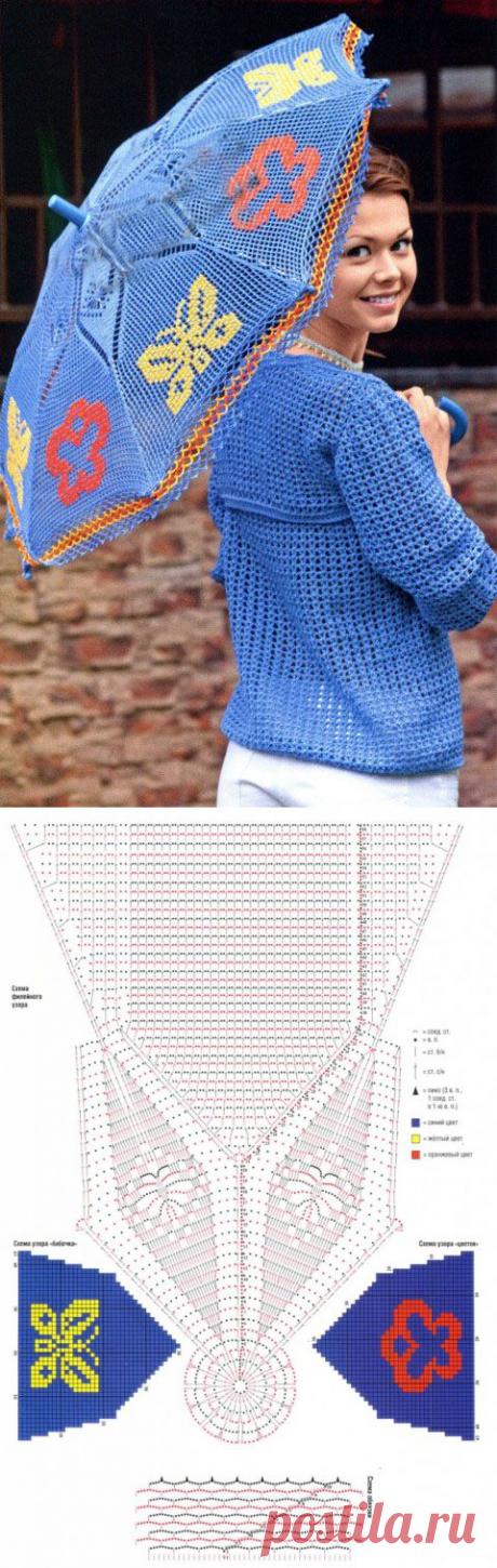 Зонтик вязаный крючком | Все о рукоделии: схемы, мастер классы, идеи на сайте labhousehold.com