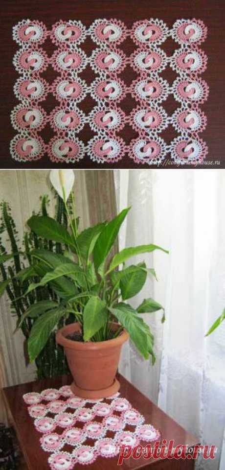 Ажурная салфетка из колечек | Уют и тепло моего дома