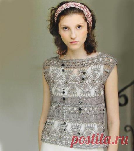 НЕЖНЫЙ, ПРОСТОЙ И БЫСТРЫЙ В ВЯЗАНИИ - ЛЕТНИЙ ТОПИК КРЮЧКОМ