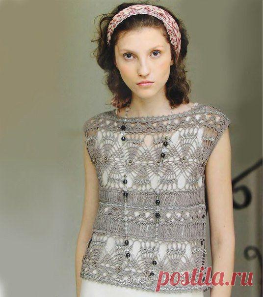 НЕЖНЫЙ, ПРОСТОЙ И БЫСТРЫЙ В ВЯЗАНИИ - ЛЕТНИЙ ТОПИК КРЮЧКОМ