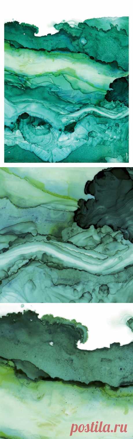 Минимального тока Изумрудный чернил: Печать Ocean Art Surf от versoPRINTS