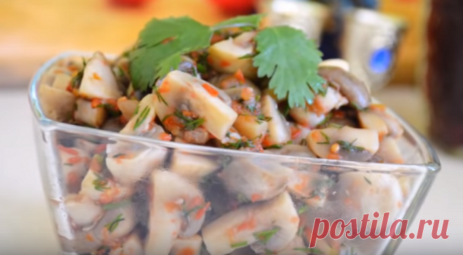 Чудо-закуска из шампиньонов-быстро и вкусно Закуска получается просто восхитительная. И самое большое ее преимущество в том, что готовится она в считанные минуты. Закуска получается просто бомбической. И она обязательно должна быть на вашем пра…