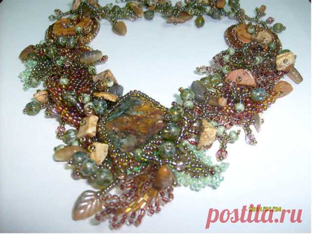 Изготовление колье "Мавка лесная" - Ярмарка Мастеров - ручная работа, handmade