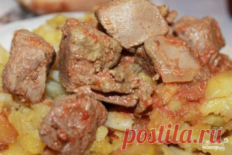 Печень по-строгановски - пошаговый кулинарный рецепт на Повар.ру