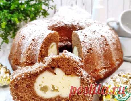 Шоколадный кекс с творожным суфле