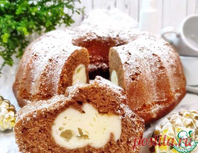 Шоколадный кекс с творожным суфле