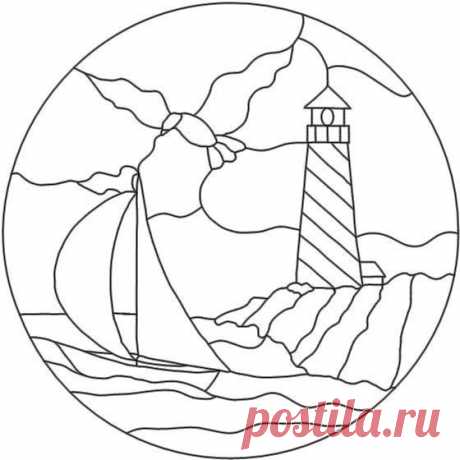 Большая подборка схем для панно в технике кинусайга: парусники и корабли