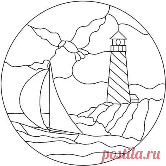 Большая подборка схем для панно в технике кинусайга: парусники и корабли