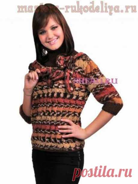 Мастера рукоделия - рукоделие для дома. Бесплатные мастер-классы, фото и видео уроки - Схема вязания спицами: Меланжевая кофта