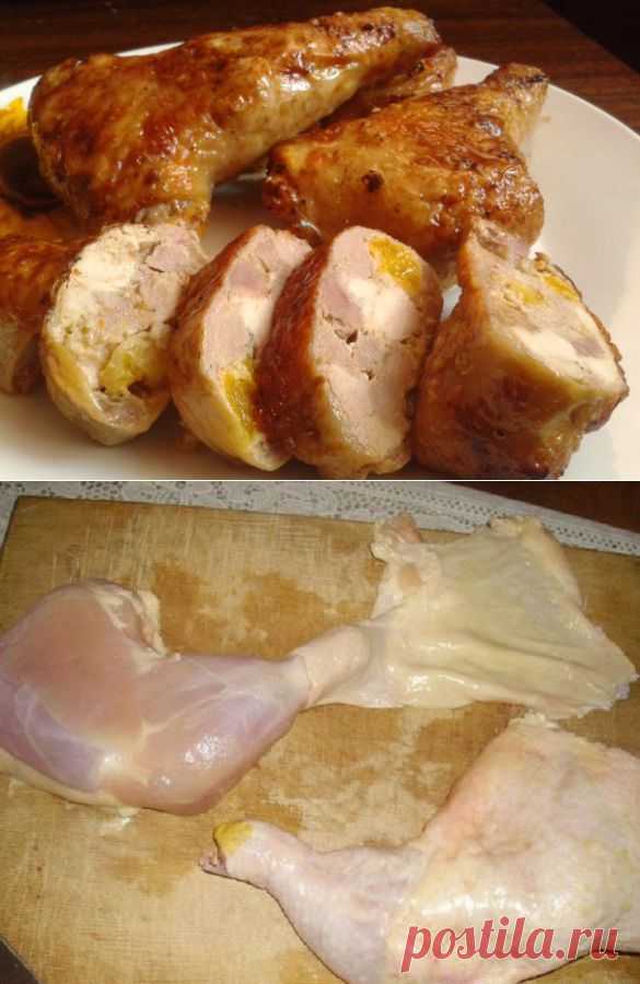 (+1) тема - Божественно вкусные фаршированные куриные окорочка ! | Любимые рецепты