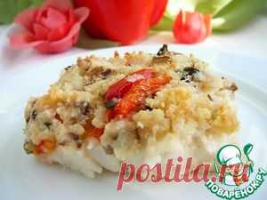 Рыба запеченная под хлебной корочкой с творогом и К - кулинарный рецепт
