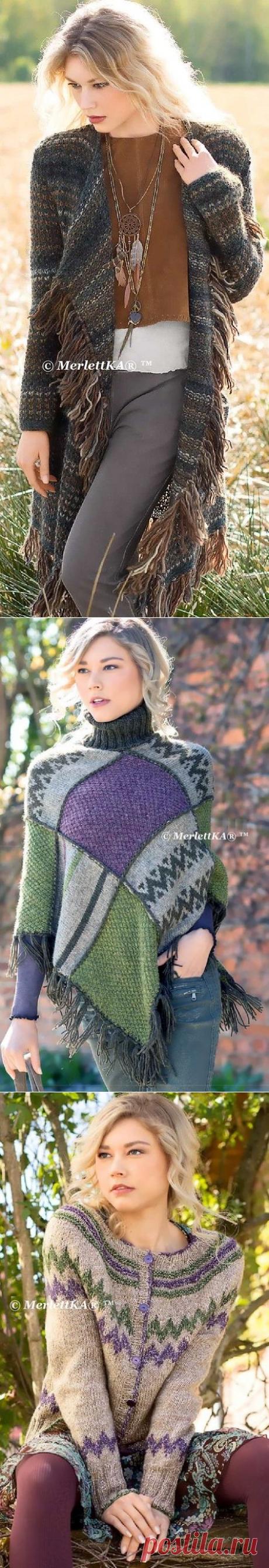 Вязание спицами - осень в стиле КАНТРИ