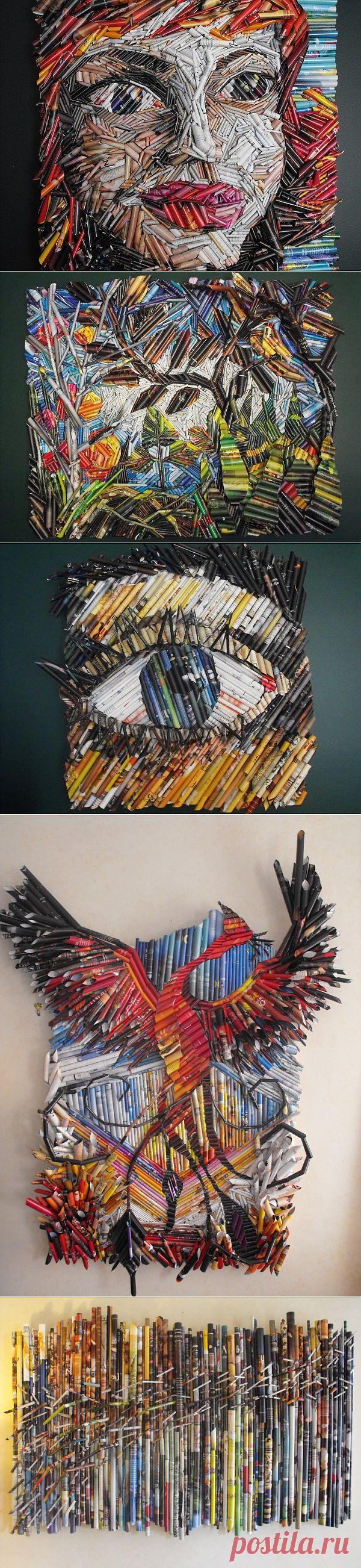Коллажи из старых журналов (подборка) / Бумага и карандаши (скрапбукинг, оригами, и т.д.) / Модный сайт о стильной переделке одежды и интерьера