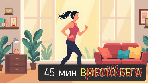 45 мин КАРДИО БЕЗ ПРИСЕДАНИЙ И БЕЗ ПРЫЖКОВ🔥 Бег + простые кардио-упражнения для всего тела | Фитнес с GoodLooker | Дзен