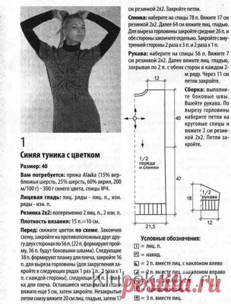 Интересная туника. А узор - еще интереснее! | Клубок