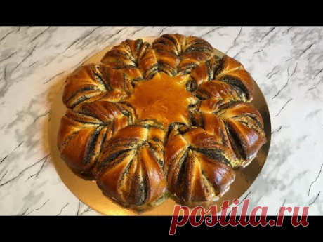 Пирог "Цветок с Маком" Очень Воздушный и Вкусный) / Pie "Flower With Poppy" / Пошаговый Рецепт